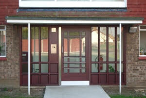 timber communal security door